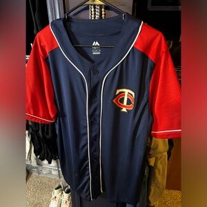 Minnesota Twin Navy and Red Men's Jersey